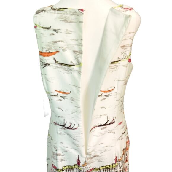 Chetta B Dress Venice Printed Size 6 Sleeveless Sheath Fully Lined NWT - Picture 6 of 9